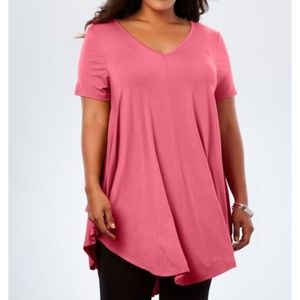 Swing drape v neck blouse.